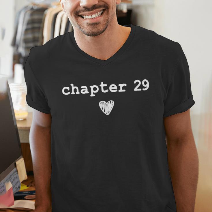 Chapter 29 Book Lovers Readers & Authors 29th Birthday Men's V-Neck T-Shirt