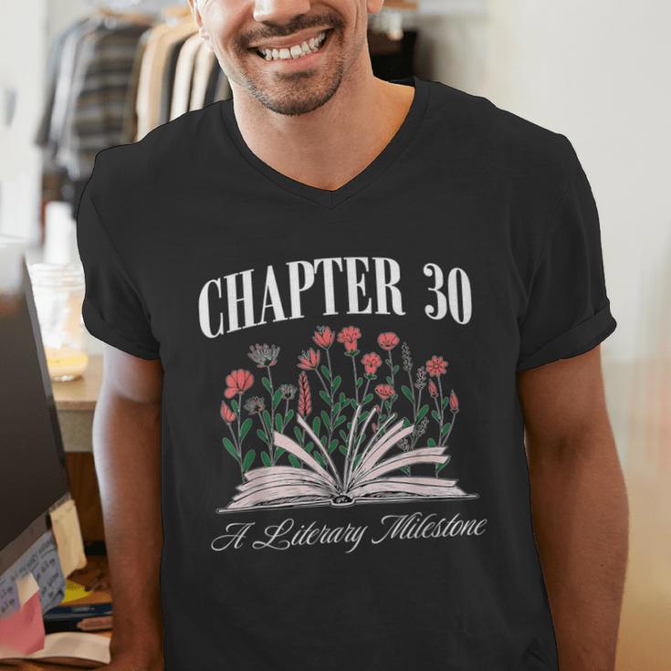 Chapter 30 A Literary Milestone Book Lover Hello 30 Men's V-Neck T-Shirt