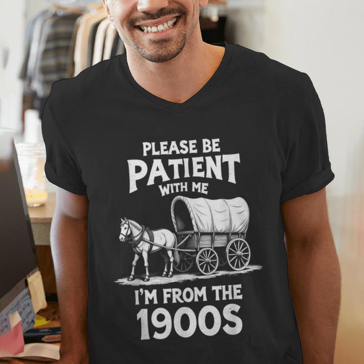 Charming Slow Life Please Be Patient I'm From The 1900s Men's V-Neck T-Shirt Charming Slow Life Please Be Patient I'm From The 1900s Men's V-Neck T-Shirt