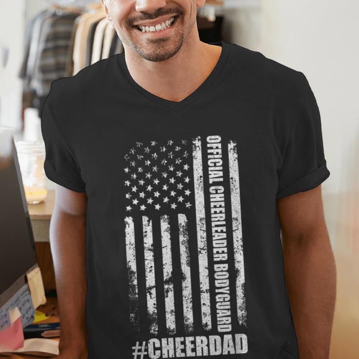 Cheer Dad Bodyguard Family Father Cheerleader Squad Men's V-Neck T-Shirt Cheer Dad Bodyguard Family Father Cheerleader Squad Men's V-Neck T-Shirt
