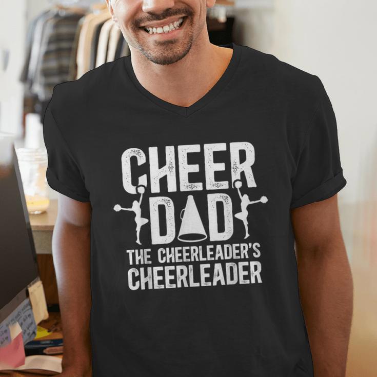 Cheer Dad The Cheerleader's Cheerleader Dad Cheer Father Men's V-Neck T-Shirt