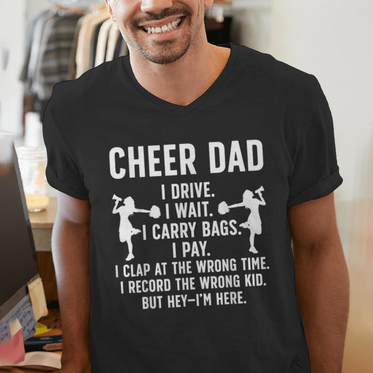 Cheer Dad Cheerleading Dad Of A Cheerleader Father Men's V-Neck T-Shirt