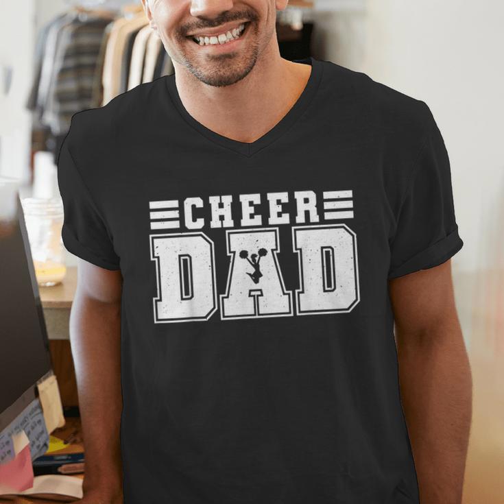 Cheer Dad Cheer Leading Cheer Leading Men Dad Fathers Day Men's V-Neck T-Shirt