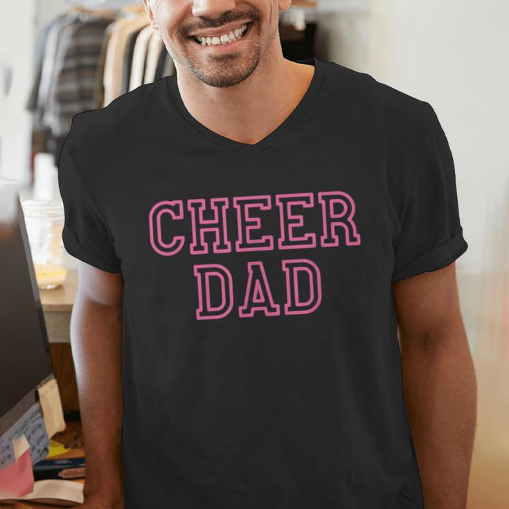 Cheer Dad Pink Cheerleading Men's V-Neck T-Shirt