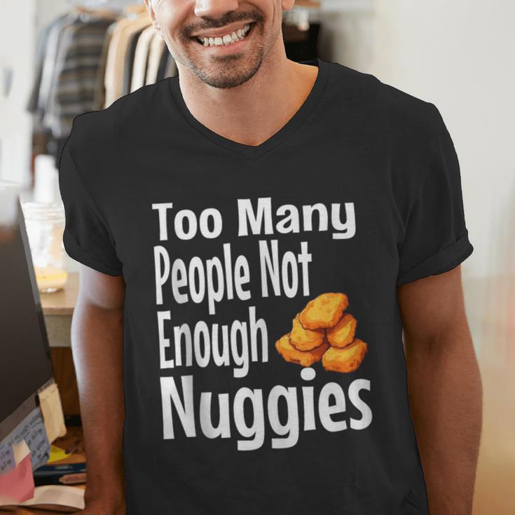 Chicken Nugget Saying Introvert Nuggie Foodie Food Men's V-Neck T-Shirt Chicken Nugget Saying Introvert Nuggie Foodie Food Men's V-Neck T-Shirt