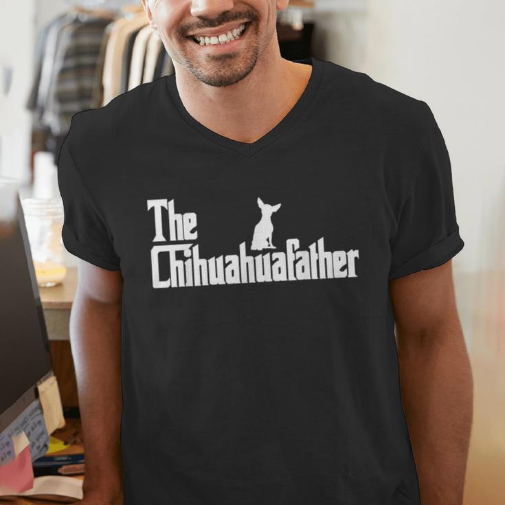 The Chihuahua Dad For Chihuahua Dad Men Dog Lovers Men's V-Neck T-Shirt