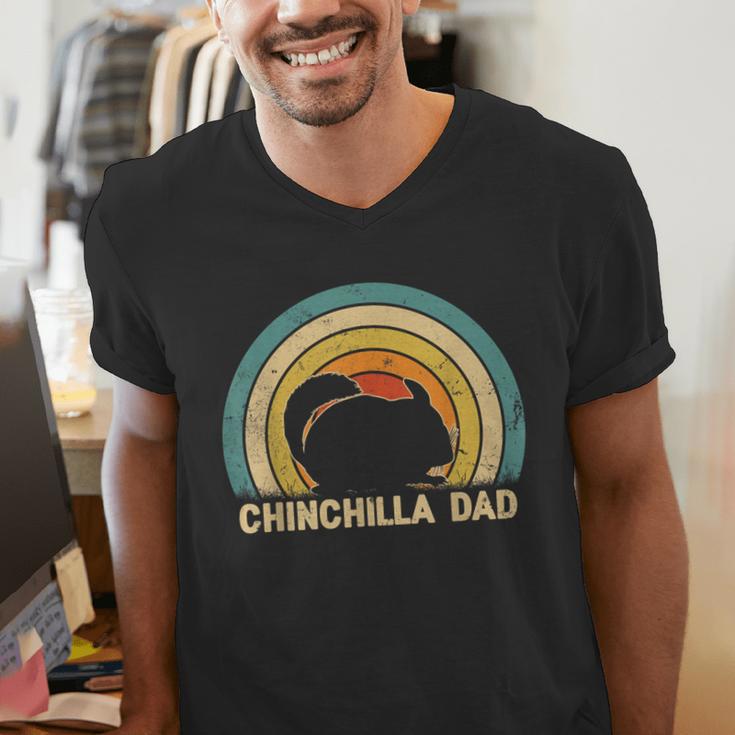 Chinchilla Dad Father's Day Chinchilla Lover Dad Daddy Men's V-Neck T-Shirt