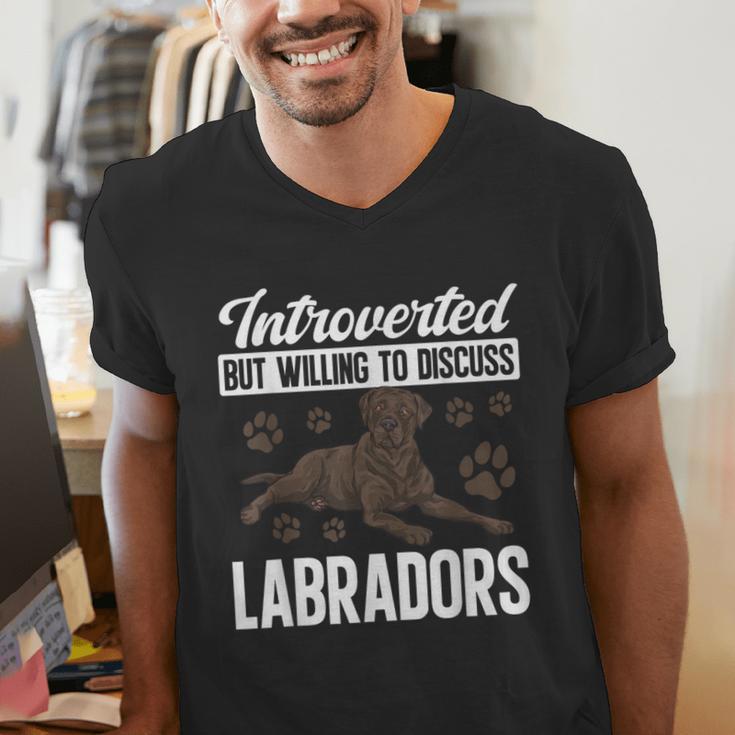Chocolate Lab Dog Introvert Chocolate Labrador Retriever Men's V-Neck T-Shirt Chocolate Lab Dog Introvert Chocolate Labrador Retriever Men's V-Neck T-Shirt