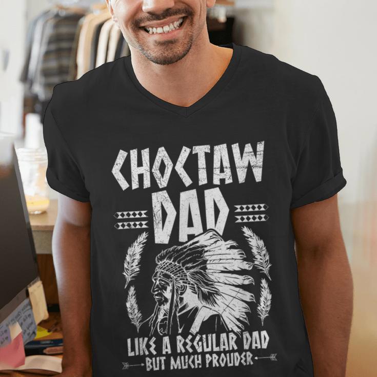 Choctaw Tribe For a Proud Choctaw Dad Men's V-Neck T-Shirt