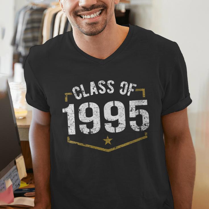 Class Of 1995 School Reunion Graduation Vintage Style Men's V-Neck T-Shirt