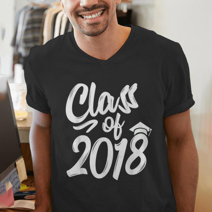Class Of 2018 Graduation Cap Trendy Cute Men's V-Neck T-Shirt