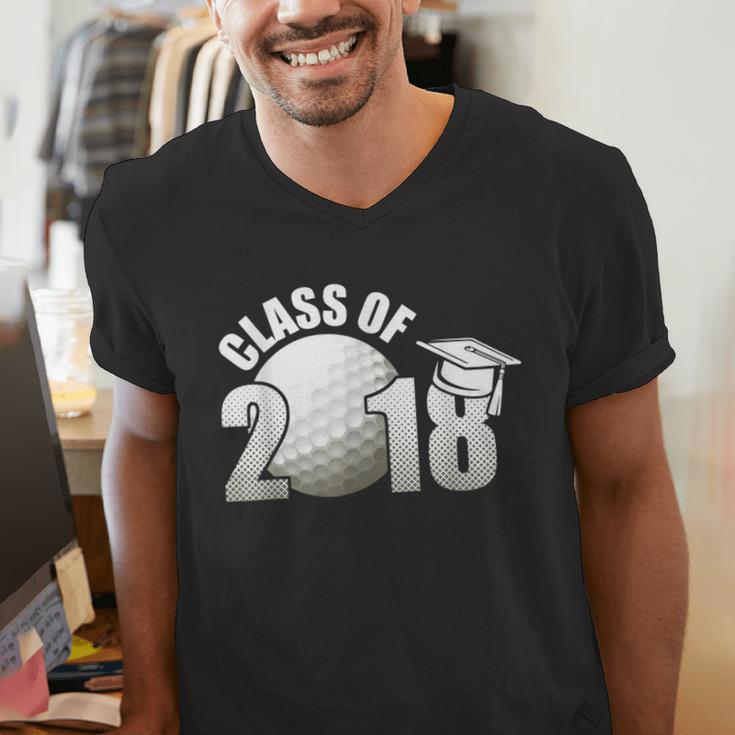 Class Of 2018 Shirts Graduation Senior Golf Men's V-Neck T-Shirt