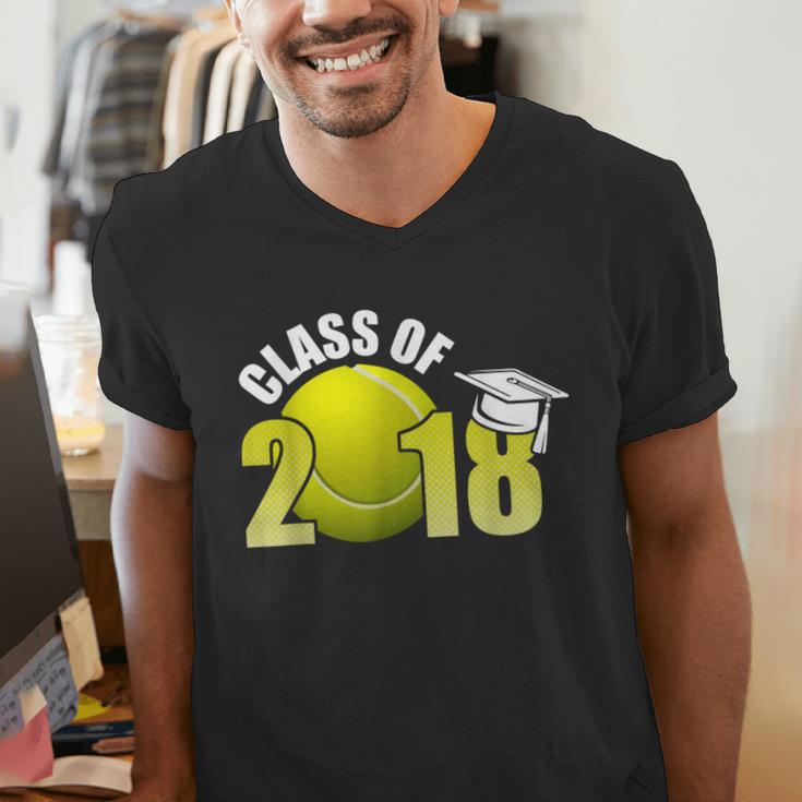 Class Of 2018 Shirts Graduation Senior Tennis Shirt Men's V-Neck T-Shirt