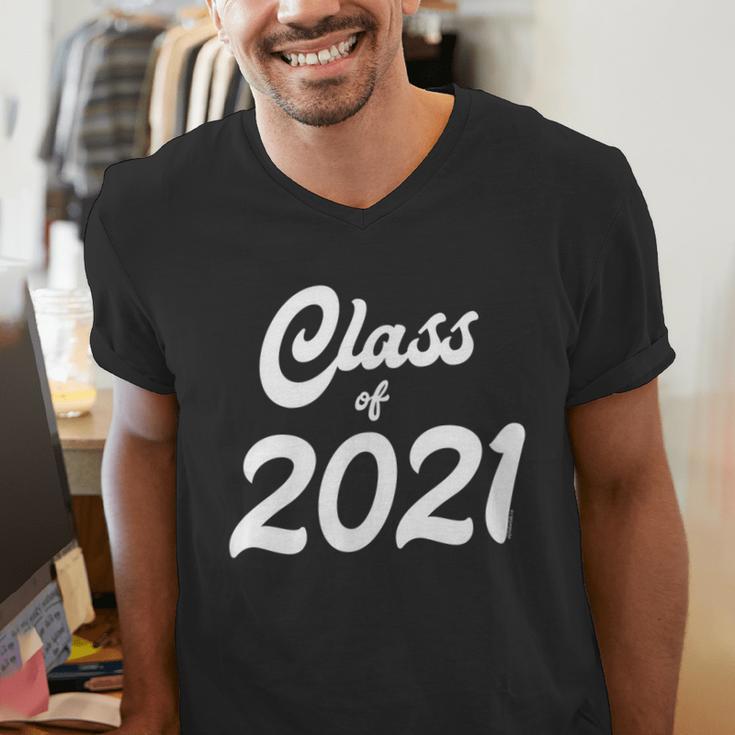 Class Of 2021 Graduation School Spirit Her Senior Class Men's V-Neck T-Shirt