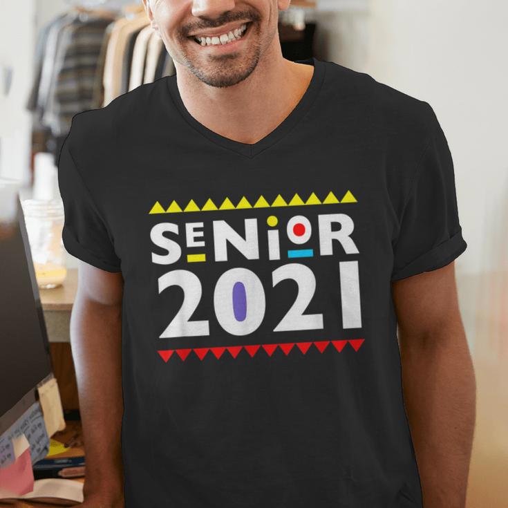 Class Of 2021 Senior Year 90's TV Style Graduation For Grad Men's V-Neck T-Shirt