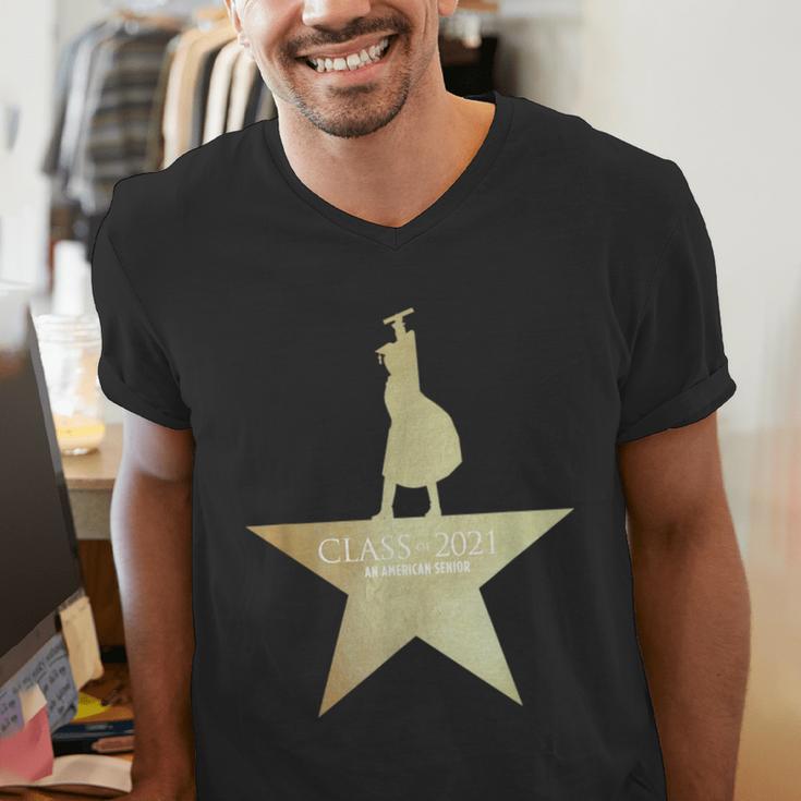 Class Of 2021 Senior Year Musical Style Graduation For Grad Men's V-Neck T-Shirt