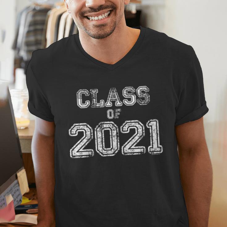 Class Of 2021 Shirt Senior 2021 Graduation Her Women Men's V-Neck T-Shirt