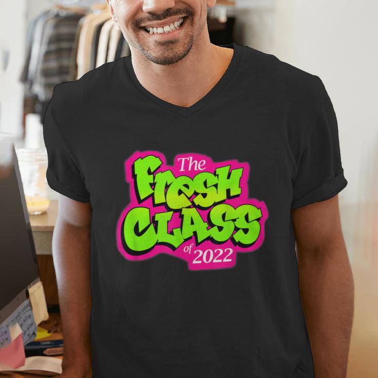 Class Of 2022 Future Fresh Senior 90's TV Style Graduation Men's V-Neck T-Shirt