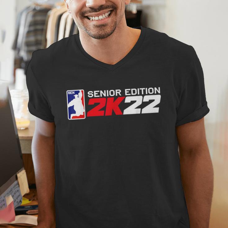 Class Of 2022 Senior Year Gamer Style Graduation For Grad Men's V-Neck T-Shirt