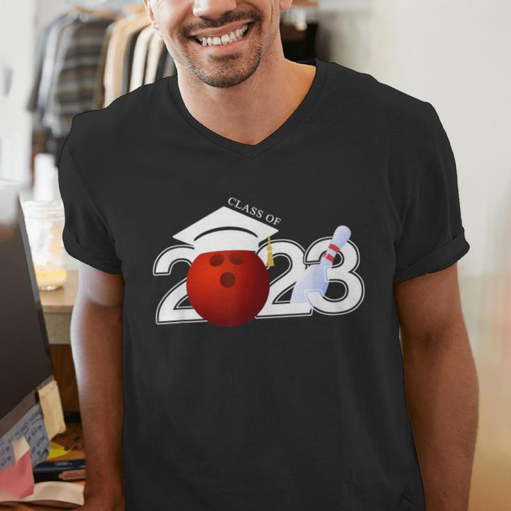 Class Of 2023 Graduation For Him Her Bowling Men's V-Neck T-Shirt