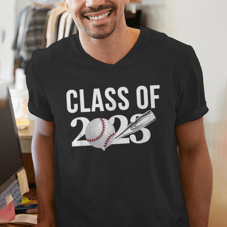 Class 2023 Graduation Senior Baseball Player Men's V-Neck T-Shirt
