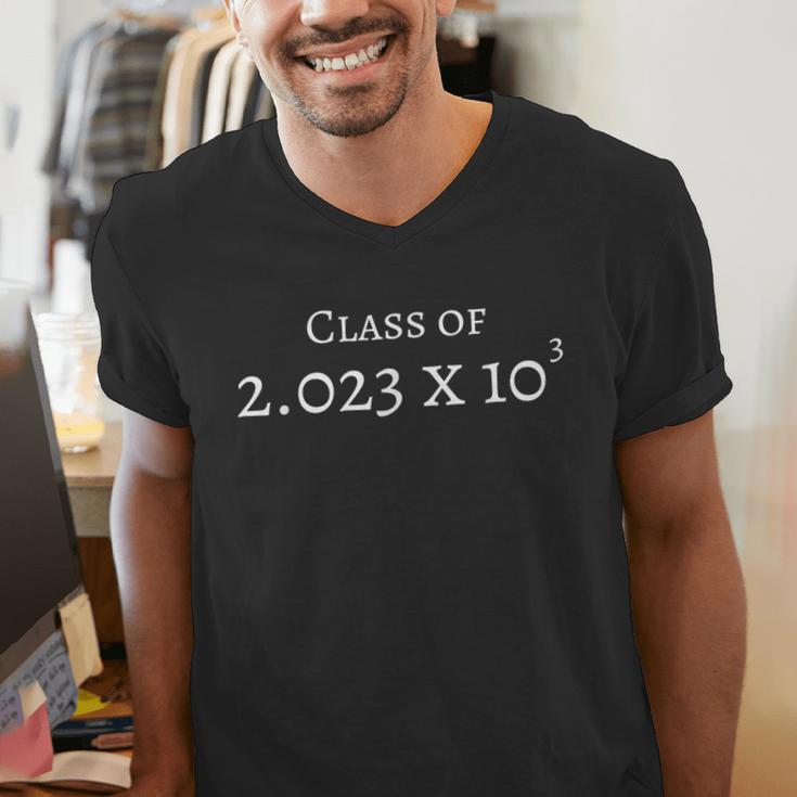Class Of 2023 Math Exponent Senior Graduation Men's V-Neck T-Shirt