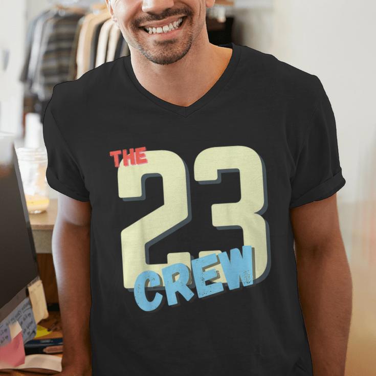 Class Of 2023 Seniors 23 Crew Senior Graduation Idea Men's V-Neck T-Shirt