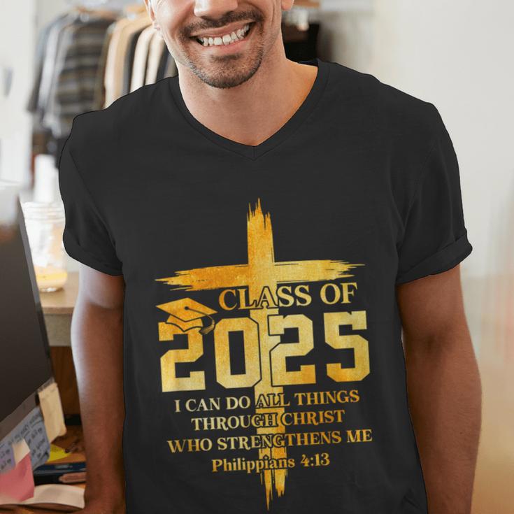Class Of 2025 Christian Graduation Senior Graduate Men Women Men's V-Neck T-Shirt