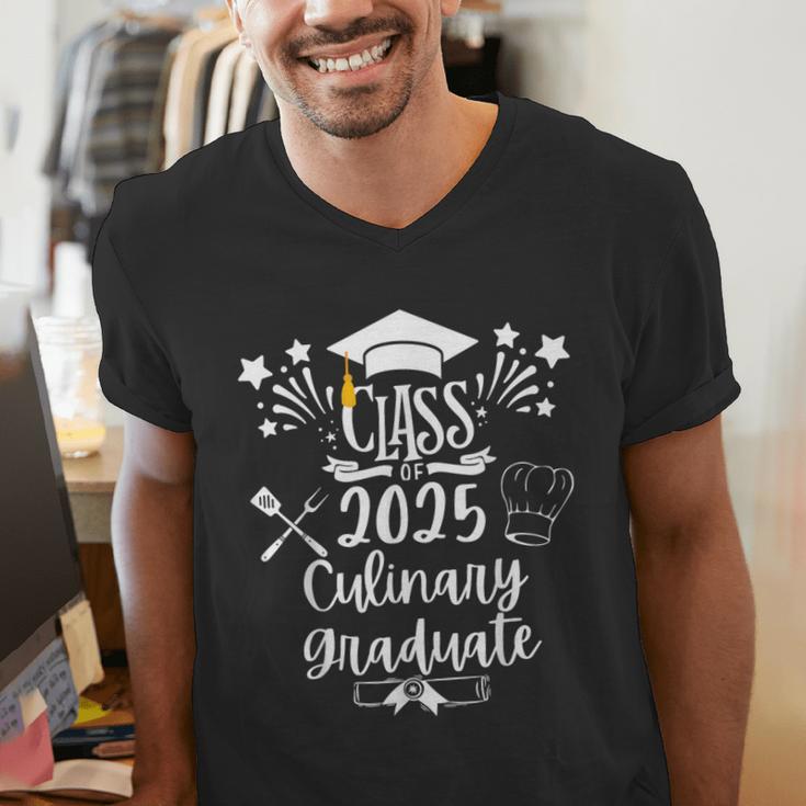 Class Of 2025 Culinary Graduate Culinary Chef Graduation Men's V-Neck T-Shirt