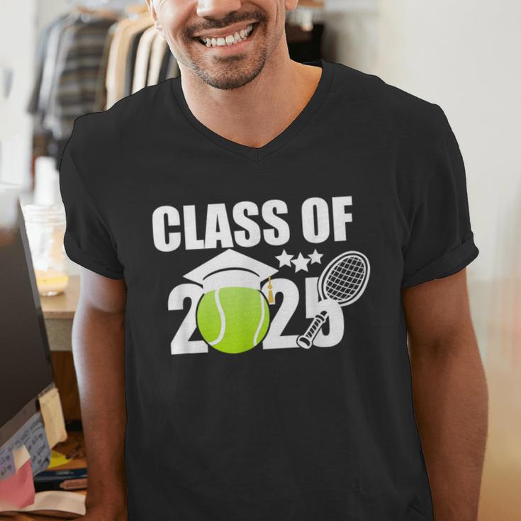 Class Of 2025 Graduation Senior Tennis Player Men's V-Neck T-Shirt