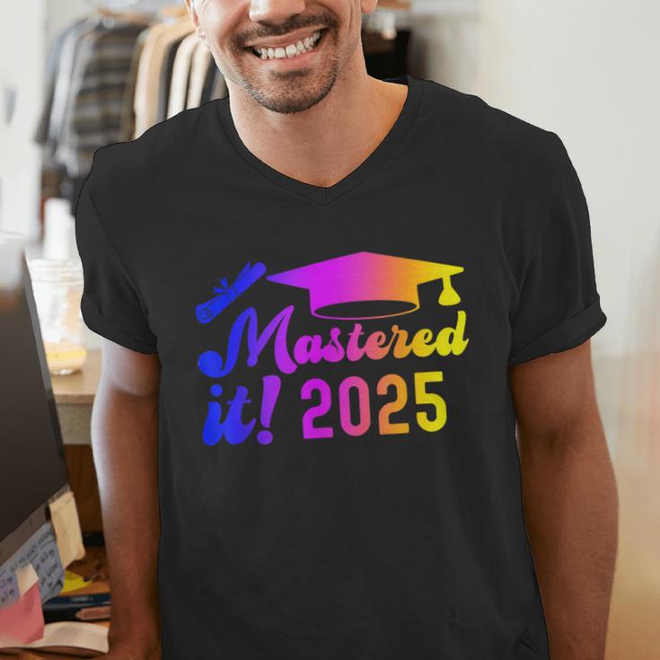 Class Of 2025 Mastered It College Masters Degree Graduation Men's V-Neck T-Shirt