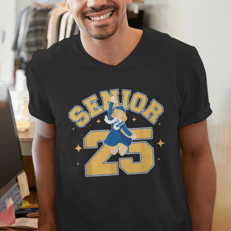 Class Of 2025 Senior 2025 Graduation Senior Boys Girls Men's V-Neck T-Shirt