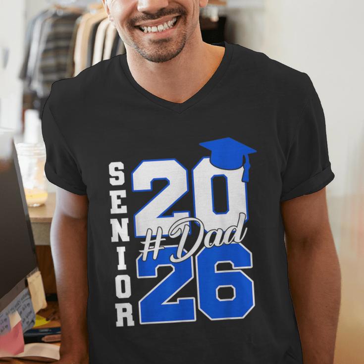 Class Of 2026 Dad Proud Dad Of A 2026 Senior Graduate Men's V-Neck T-Shirt