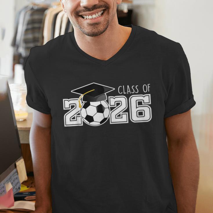 Class Of 2026 Senior 2026 Soccer High School Graduation Men's V-Neck T-Shirt