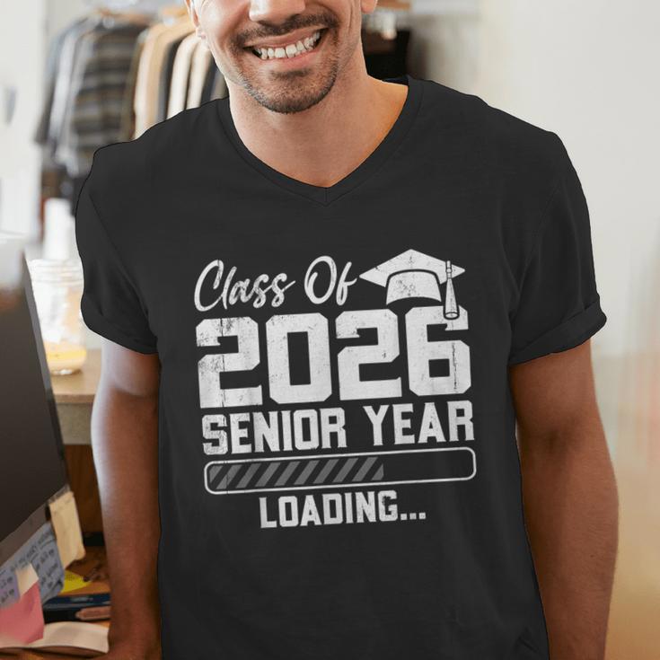 Class Of 2026 Senior Year Loading Countdown Graduation Men's V-Neck T-Shirt
