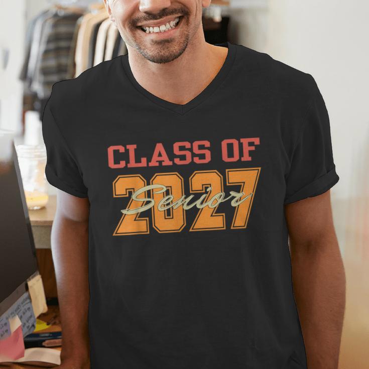 Class Of 2027 Graduation Senior Back To School 2026 Graduat Men's V-Neck T-Shirt