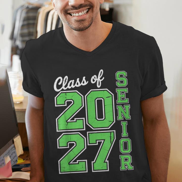 Class Of 2027 Senior 27 High School Graduation Senior 2027 Men's V-Neck T-Shirt