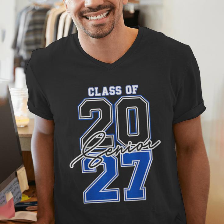 Class Of 2027 Senior 2027 Graduation Men's V-Neck T-Shirt
