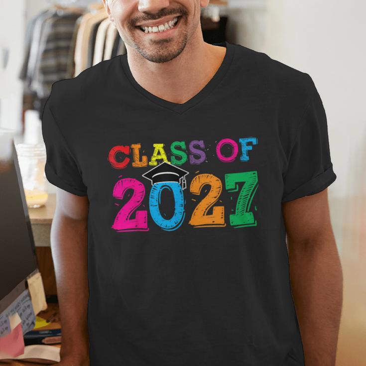 Class Of 2027 Shirt For Boys And Girls Fun 2027 Graduation Men's V-Neck T-Shirt