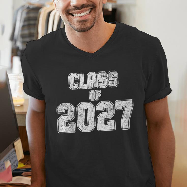 Class Of 2027 Shirt Senior Graduation 2027 Men's V-Neck T-Shirt
