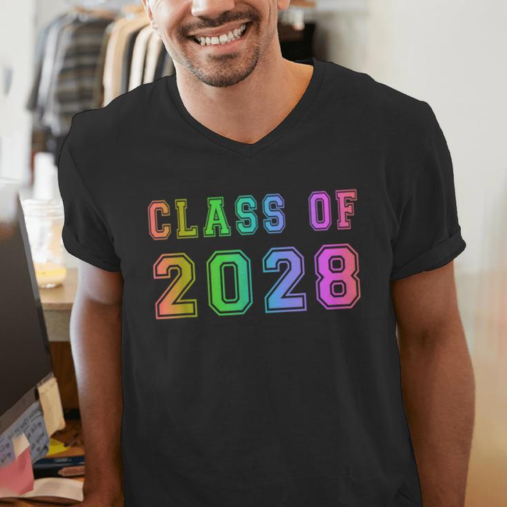 Class Of 2028 High School Graduation Date GraduateShirt Men's V-Neck T-Shirt