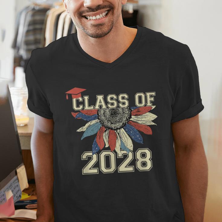 Class Of 2028 High School Graduation Senior 2028 Men's V-Neck T-Shirt