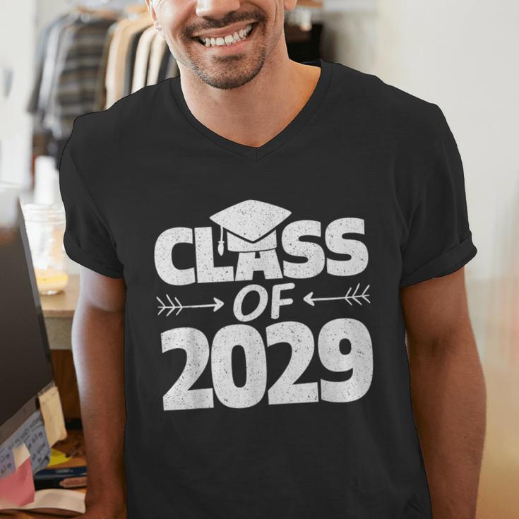 Class Of 2029 Shirt For Elementary Kids Graduation Men's V-Neck T-Shirt
