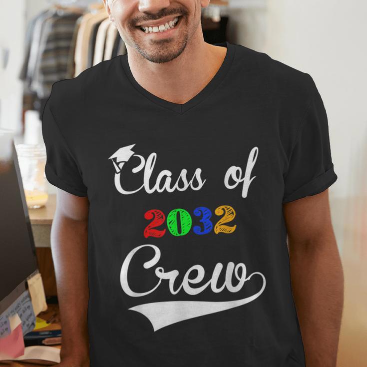 Class Of 2032 Kindergarten Back To School Graduation Men's V-Neck T-Shirt