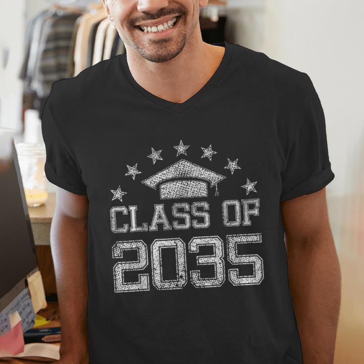 Class Of 2035 Grow With Me Graduation Back To School Men's V-Neck T-Shirt