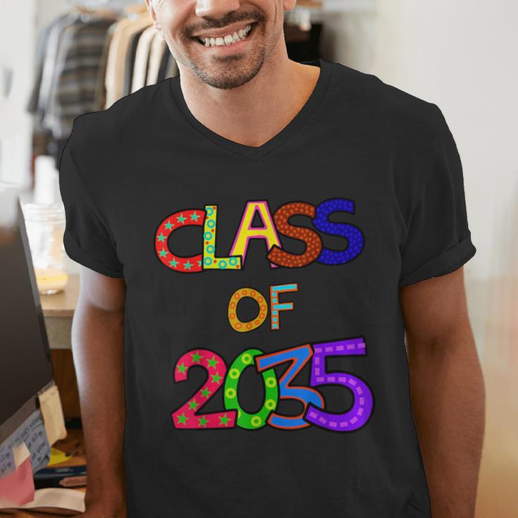 Class Of 2035 Grow With Me Kindergarten Graduation Men's V-Neck T-Shirt