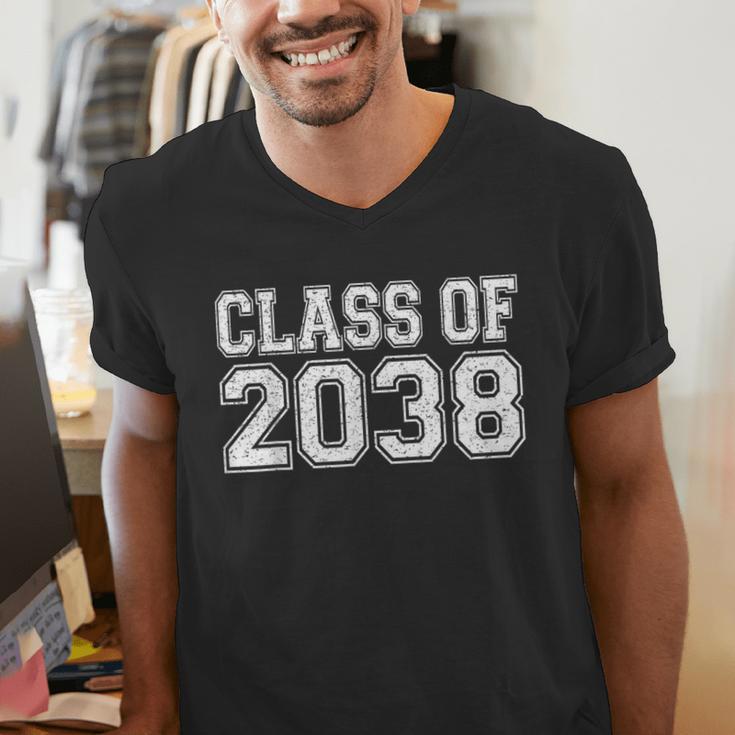 Class Of 2038 First Day Of Pre-k Graduation 2038 Preschool Men's V-Neck T-Shirt