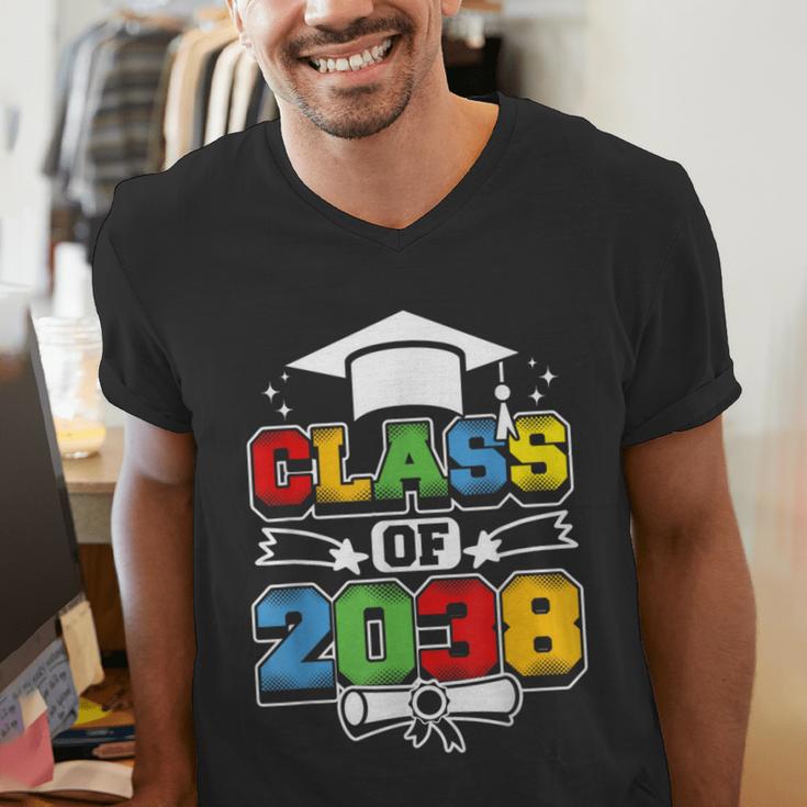 Class Of 2038 First Day Of School & Graduation 2038 Men's V-Neck T-Shirt