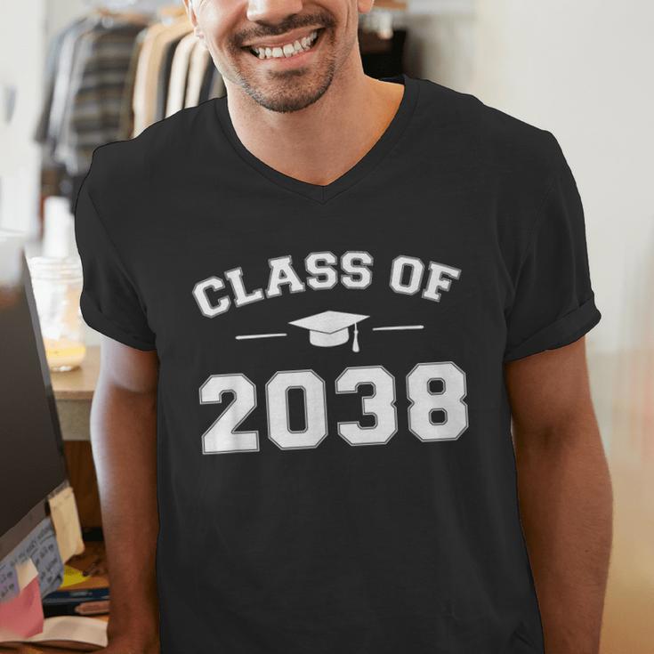 Class Of 2038 Grow Together First Day Of School Graduation Men's V-Neck T-Shirt