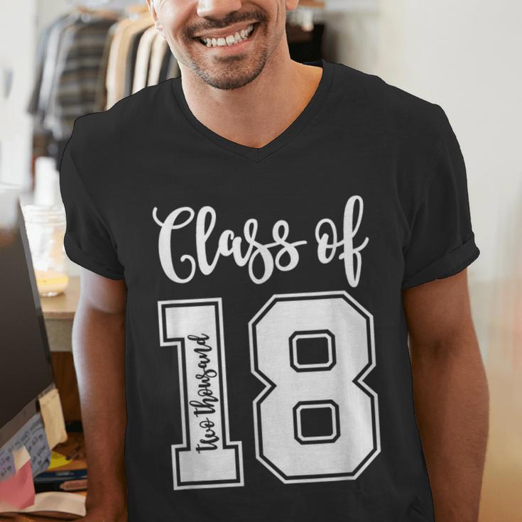 Class Of Two Thousand 18 Shirt Graduation T-Shirt Men's V-Neck T-Shirt